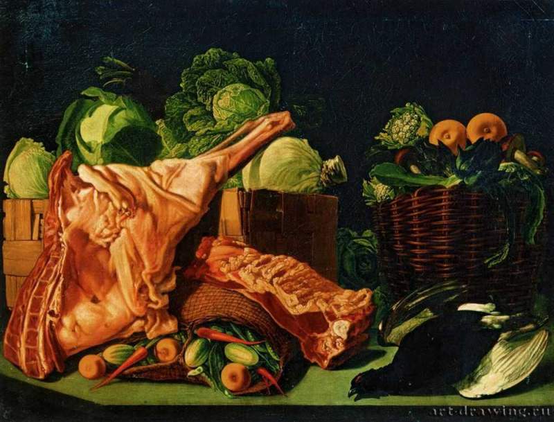 Мясо и овощи. 1842 - 138,5 x 117 смХолст, маслоРоссияМосква. Государственная Третьяковская галерея